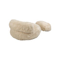 COOLMORE Bean Bag Chair Faux fur Lazy Sofa Footstool beige-plush