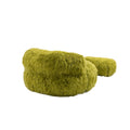 COOLMORE Bean Bag Chair Faux fur Lazy Sofa Footstool olive-plush