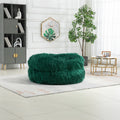 COOLMORE Bean Bag Chair Faux fur Lazy Sofa Footstool emerald-plush