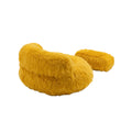 COOLMORE Bean Bag Chair Faux fur Lazy Sofa Footstool yellow-plush