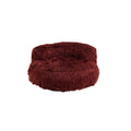 COOLMORE Bean Bag Chair Faux fur Lazy Sofa Footstool wine red-plush