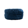 COOLMORE Bean Bag Chair Faux fur Lazy Sofa Footstool navy-plush