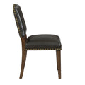 Dahlia Brown Faux Leather Dining Chair with Nail