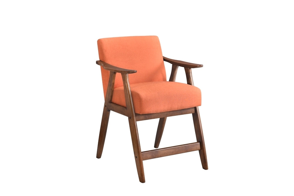 Contemporary Design 1pc Counter Height Chair Stylish orange-dining room-contemporary-wood