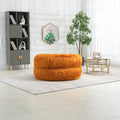 COOLMORE Bean Bag Chair Faux fur Lazy Sofa Footstool orange-plush