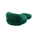 COOLMORE Bean Bag Chair Faux fur Lazy Sofa Footstool emerald-plush