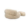 COOLMORE Bean Bag Chair Faux fur Lazy Sofa Footstool beige-plush