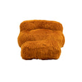 COOLMORE Bean Bag Chair Faux fur Lazy Sofa Footstool orange-plush