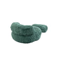 COOLMORE Bean Bag Chair Faux fur Lazy Sofa Footstool mint green-plush