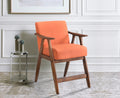 Contemporary Design 1pc Counter Height Chair Stylish orange-dining room-contemporary-wood