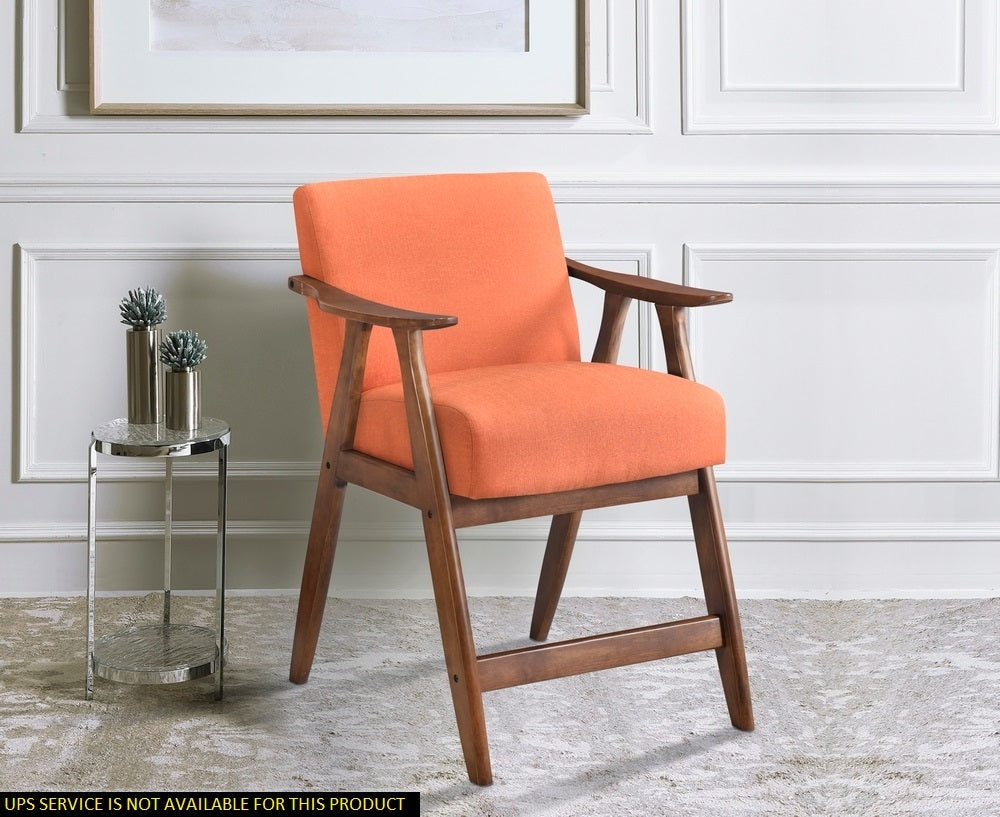 Contemporary Design 1pc Counter Height Chair Stylish orange-dining room-contemporary-wood