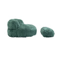 COOLMORE Bean Bag Chair Faux fur Lazy Sofa Footstool mint green-plush