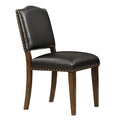 Dahlia Brown Faux Leather Dining Chair with Nail