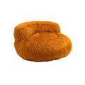 COOLMORE Bean Bag Chair Faux fur Lazy Sofa Footstool orange-plush