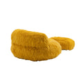 COOLMORE Bean Bag Chair Faux fur Lazy Sofa Footstool yellow-plush