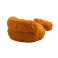 COOLMORE Bean Bag Chair Faux fur Lazy Sofa Footstool orange-plush