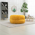 COOLMORE Bean Bag Chair Faux fur Lazy Sofa Footstool yellow-plush