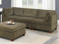 Living Room Furniture Tan Chenille Modular Sectional tan-chenille-wood-primary living space-cushion