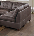 Living Room Furniture Tufted Corner Wedge Dark Brown dark brown-primary living