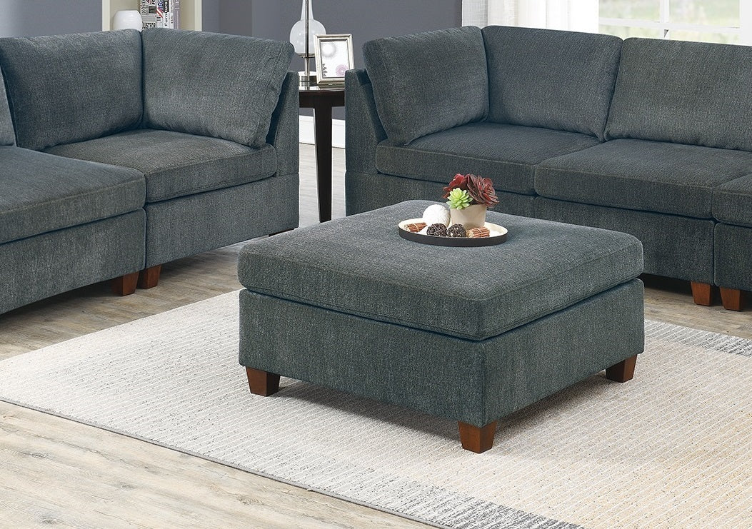 Living Room Furniture Gray Chenille Modular