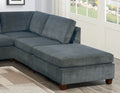 Living Room Furniture Gray Chenille Modular Sectional gray-chenille-wood-primary living space-cushion