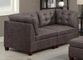 Living Room Furniture Tufted Corner Wedge Dark Brown dark brown-primary living