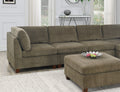 Living Room Furniture Tan Chenille Modular Sectional tan-chenille-wood-primary living space-cushion