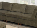 Living Room Furniture Tan Chenille Modular Sectional tan-chenille-wood-primary living space-cushion