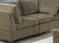 Living Room Furniture Tan Chenille Modular Sectional tan-chenille-wood-primary living space-cushion