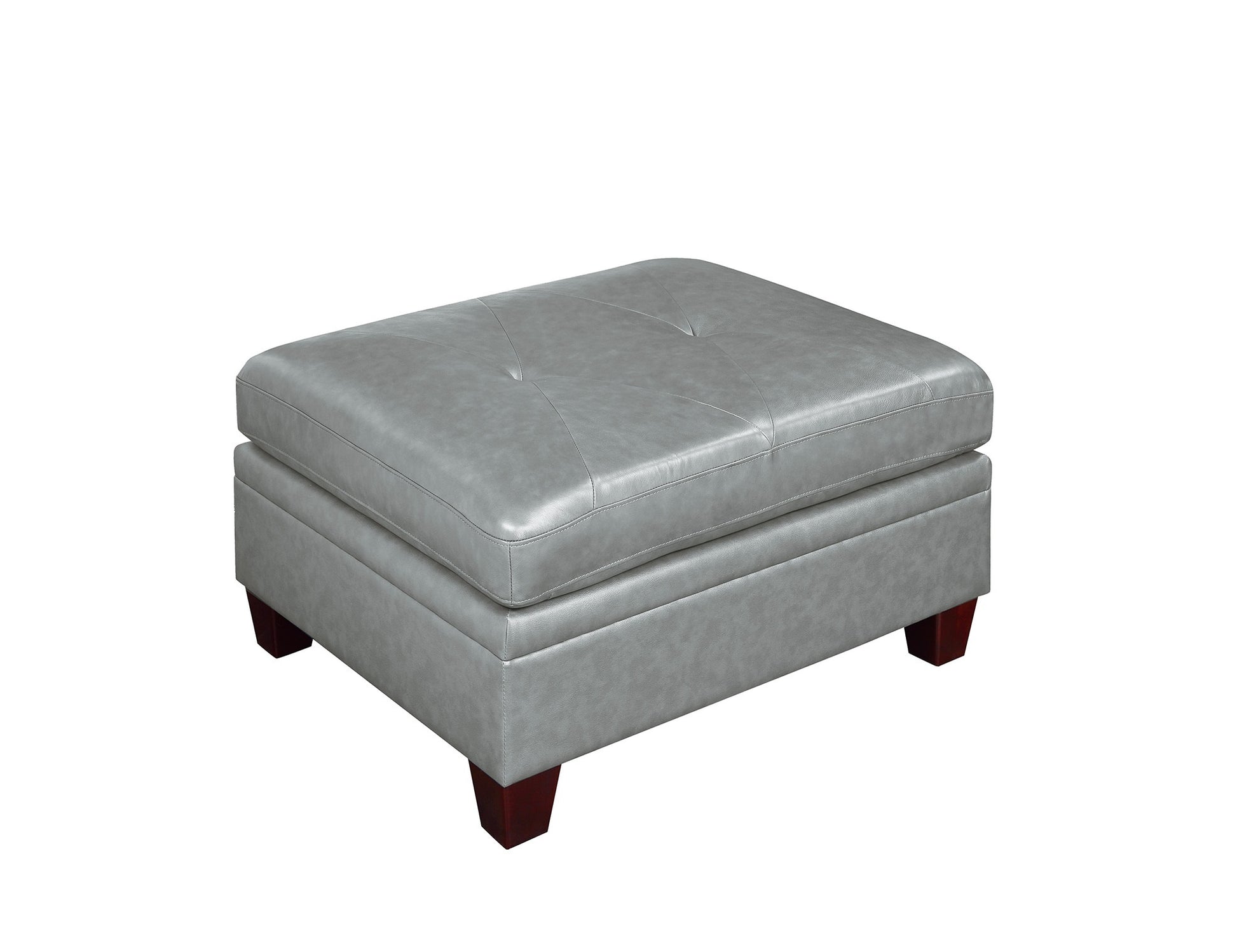 Genuine Leather Grey Color Tufted 7pc Modular grey-genuine leather-wood-primary living