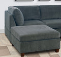 Living Room Furniture Gray Chenille Modular Sectional gray-chenille-wood-primary living space-cushion