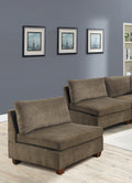 Living Room Furniture Tan Chenille Modular Sectional tan-chenille-wood-primary living space-cushion