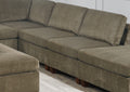 Living Room Furniture Tan Chenille Modular Sectional tan-chenille-wood-primary living space-cushion