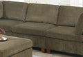 Living Room Furniture Tan Chenille Modular Sectional tan-chenille-wood-primary living space-cushion