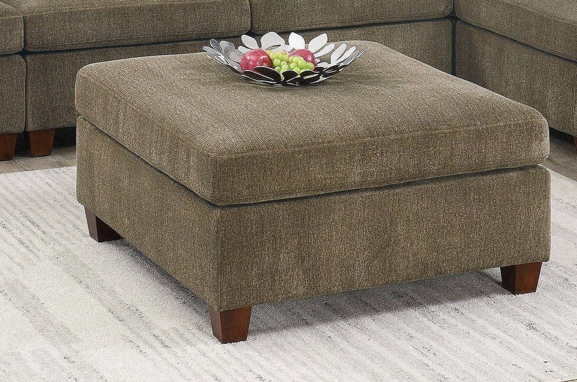 Living Room Furniture Tan Chenille Modular Sectional tan-chenille-wood-primary living space-cushion