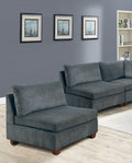 Living Room Furniture Gray Chenille Modular