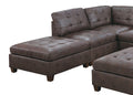 Living Room Furniture Tufted Armless Chair Dark Brown dark brown-primary living