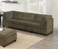 Living Room Furniture Tan Chenille Modular Sectional tan-chenille-wood-primary living space-cushion