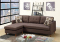 Chocolate Polyfiber Sectional Sofa Living Room chocolate-wood-primary living space-tufted