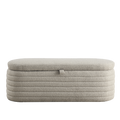 Video Welike Length 45.5 inchesStorage Ottoman Bench grey-foam-fabric