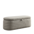 Video Welike Length 45.5 inchesStorage Ottoman Bench grey-foam-fabric