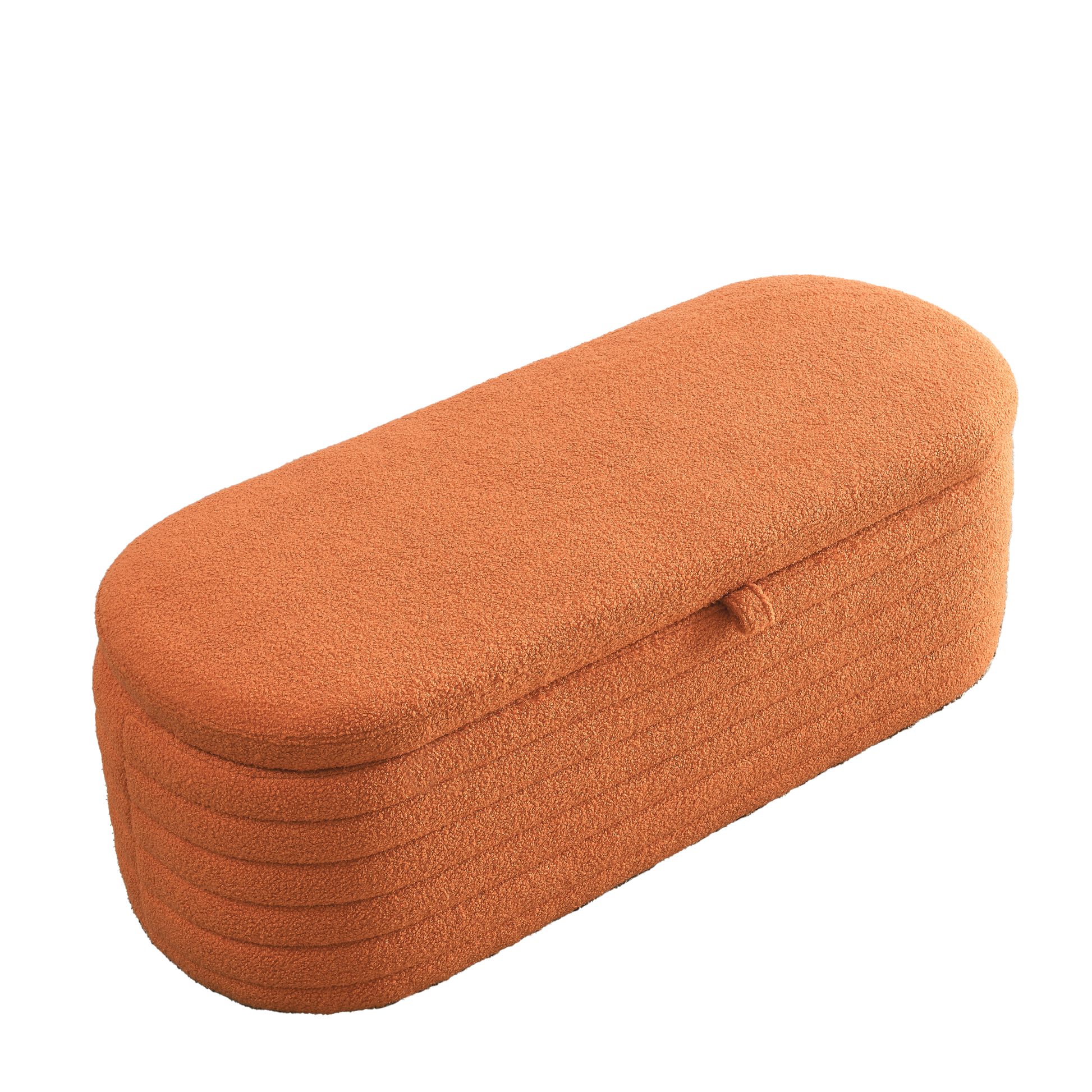 Video Welike Length 45.5 inchesStorage Ottoman Bench orange-foam-fabric