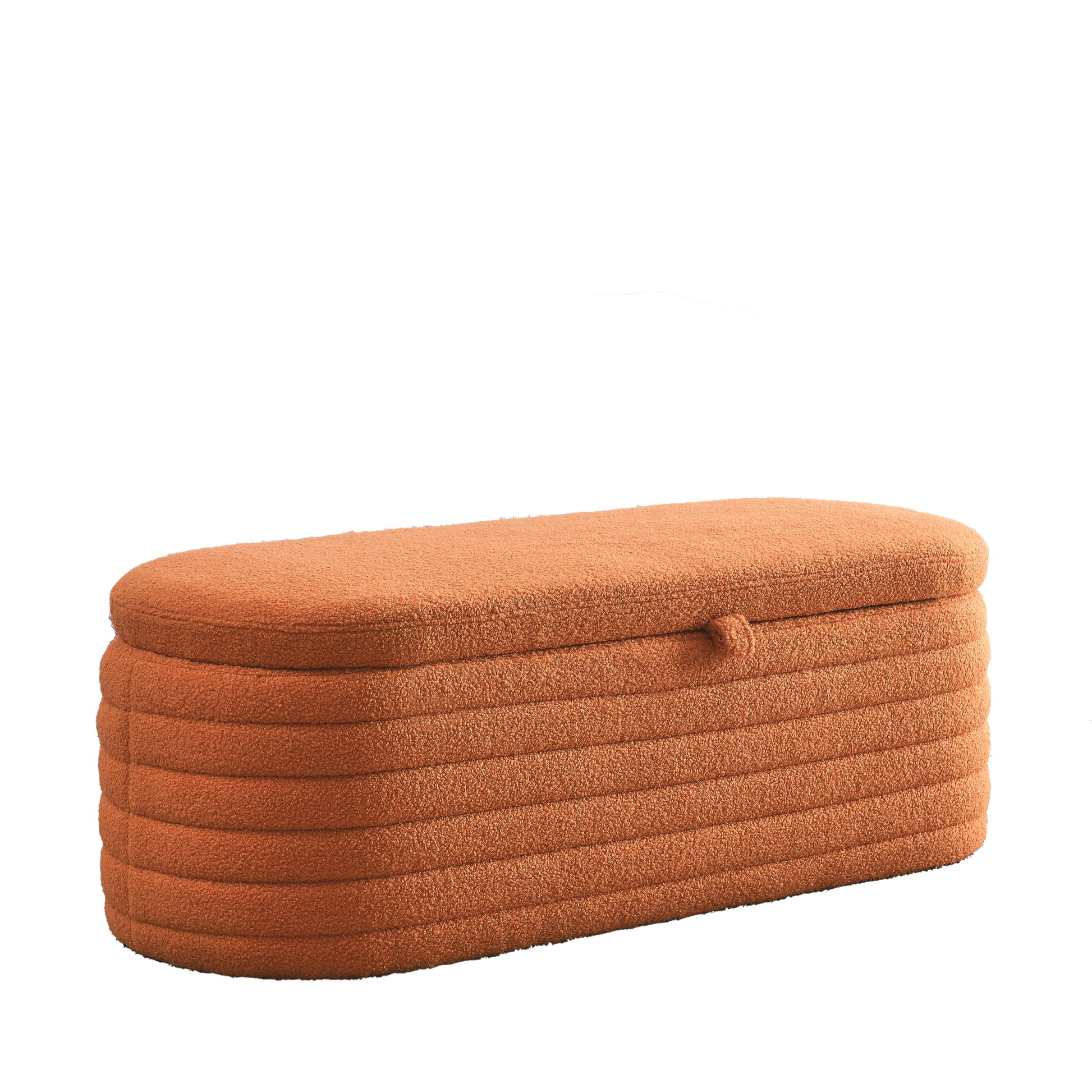 Video Welike Length 45.5 inchesStorage Ottoman Bench orange-foam-fabric