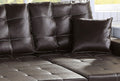 Espresso Convertible Sectional Pull Out Bed Sofa espresso-wood-primary living space-tufted