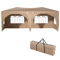 10'x20' EZ Pop Up Canopy Outdoor Portable Party beige-metal