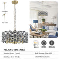 Modern Crystal Chandelier for Living Room Round transparent-modern-crystal