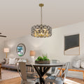 Modern Crystal Chandelier for Living Room Round transparent-modern-crystal