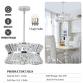 Modern Crystal Chandelier for Living Room Round transparent-modern-crystal