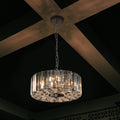 Modern Crystal Chandelier for Living Room Round transparent-modern-crystal