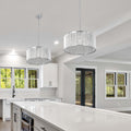 Modern Crystal Chandelier for Living Room Round transparent-modern-crystal